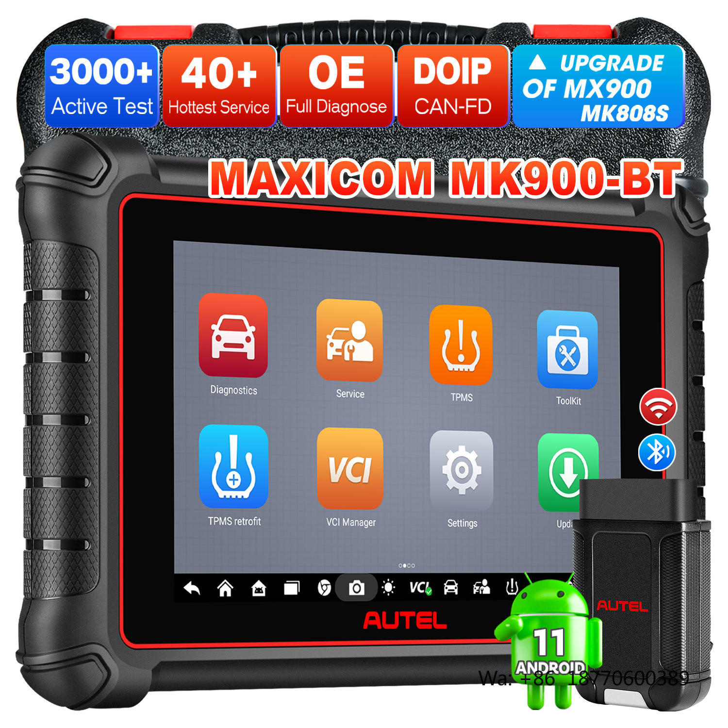 Obd2 Scanner - Autel MaxiCOM MK900 BT Car Diagnostic