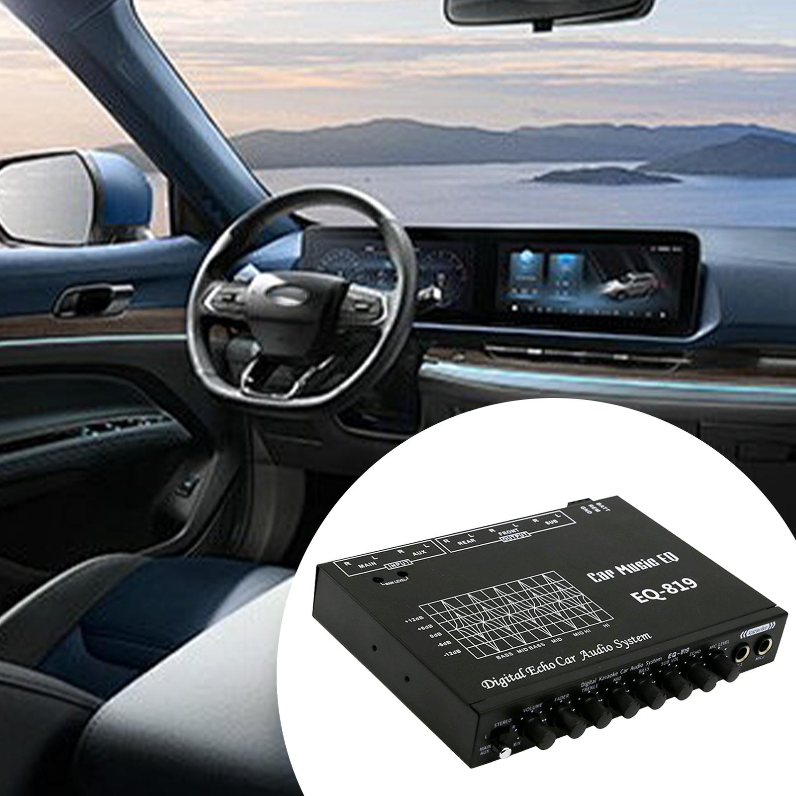 Car Accessories Sound System - Car Audio Equalizer Black Sound Control