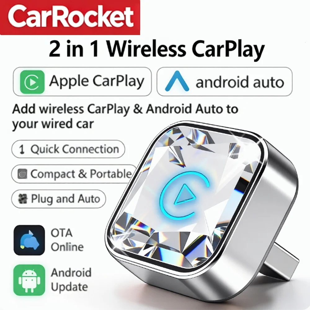 Car Accessories Usa - CarRocket Mini 2in1 Wireless Adapter Wireless
