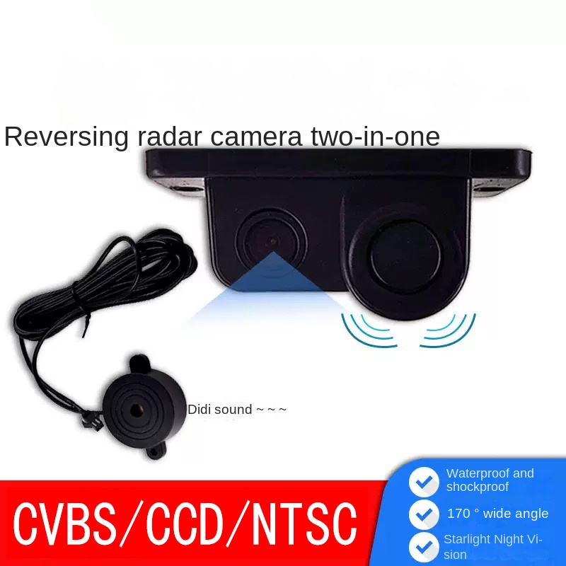 Car Accessories Sound System - JISUIDA car 2-in-1 HD reversing camera