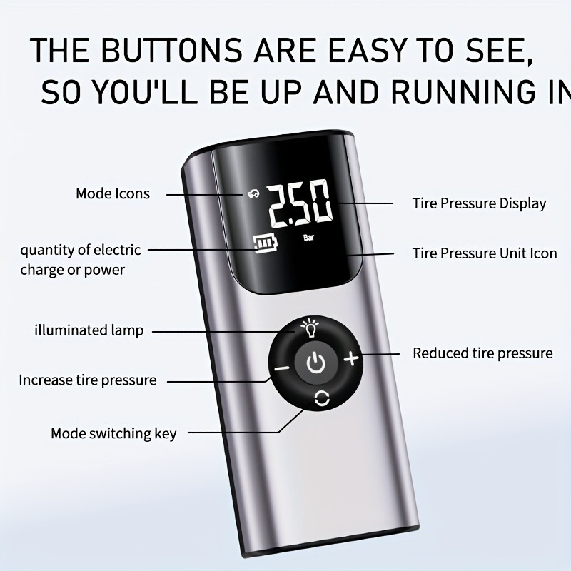 Portable Car Air Pump Tire Inf - Car Portable Tire Inflator 评论和价格
