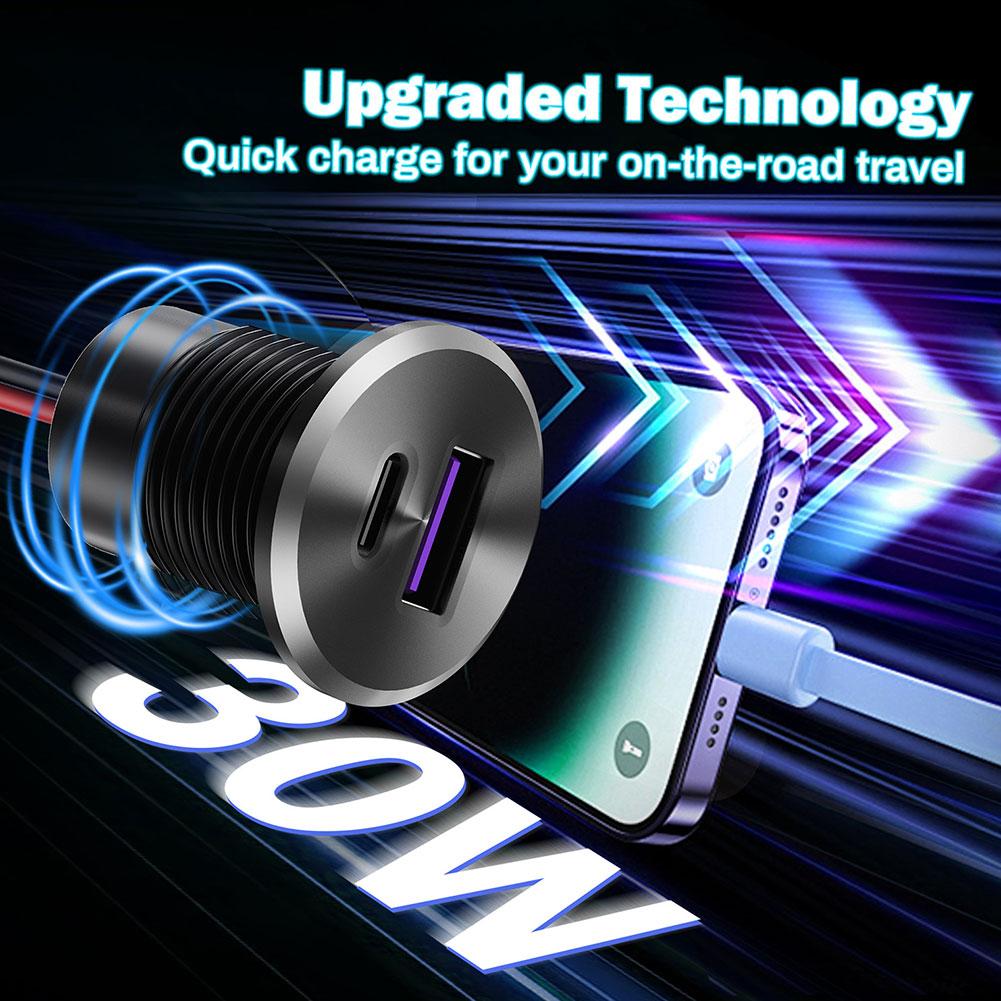 Mini Car Charger Dual Fast Cha - D.A.D Car Accessories 评论和价格