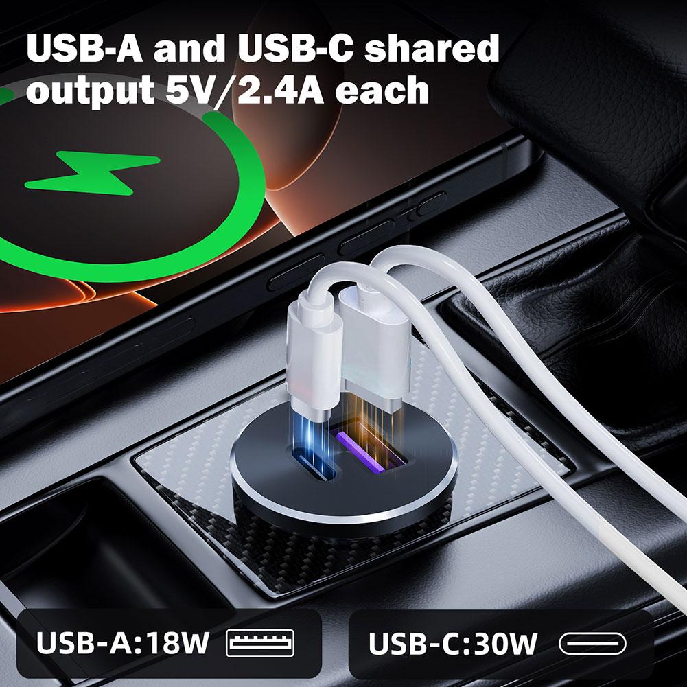 Mini Car Charger Dual Fast Cha - D.A.D Car Accessories 评论和价格