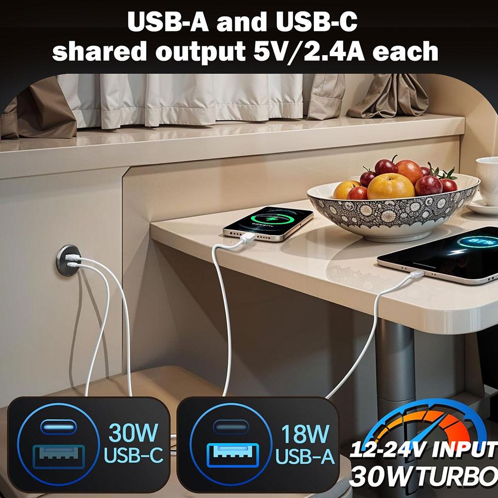 Mini Car Charger Dual Fast Cha - D.A.D Car Accessories 评论和价格