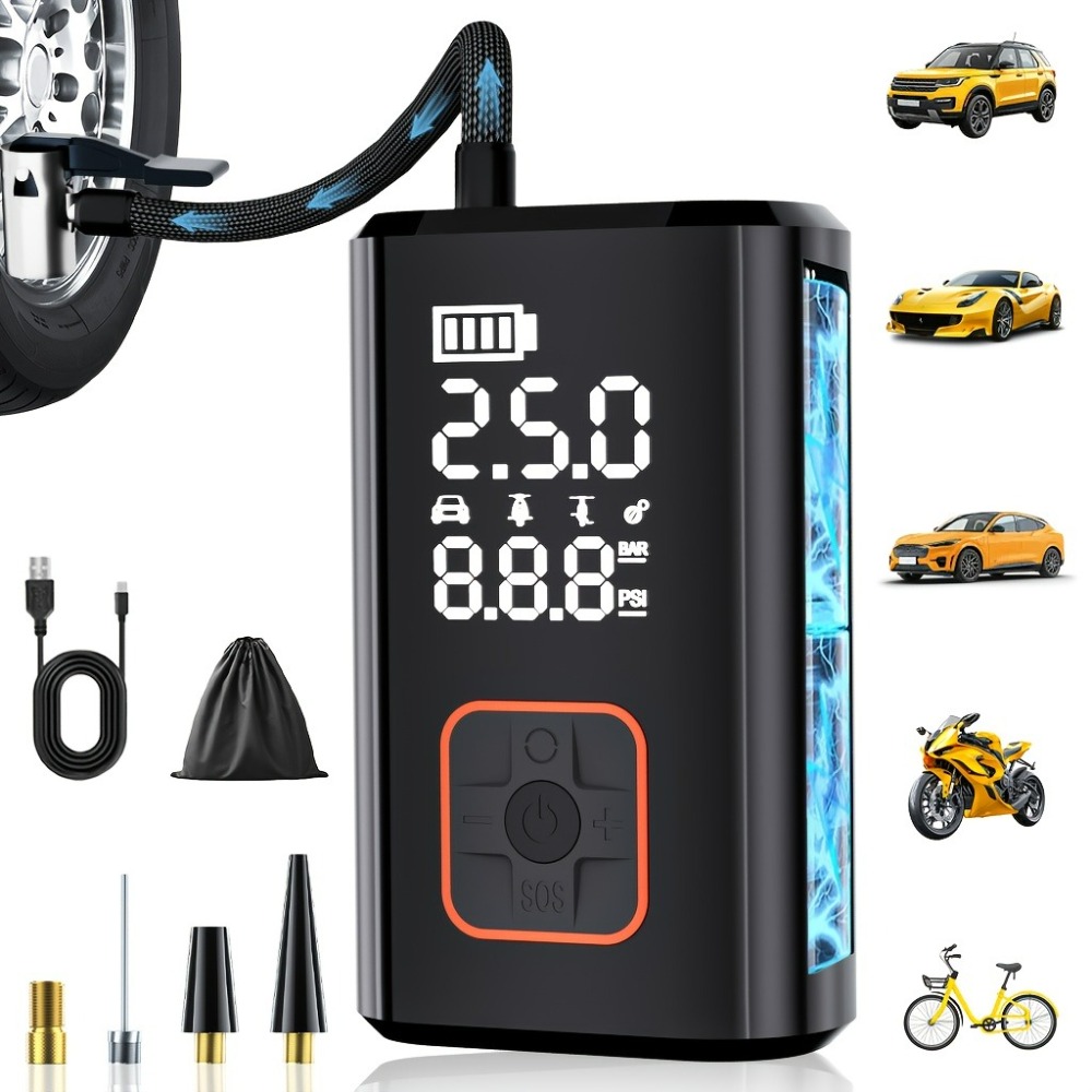 Portable Air Compressor Cordle - Car Portable Tire Inflator 评论和价格