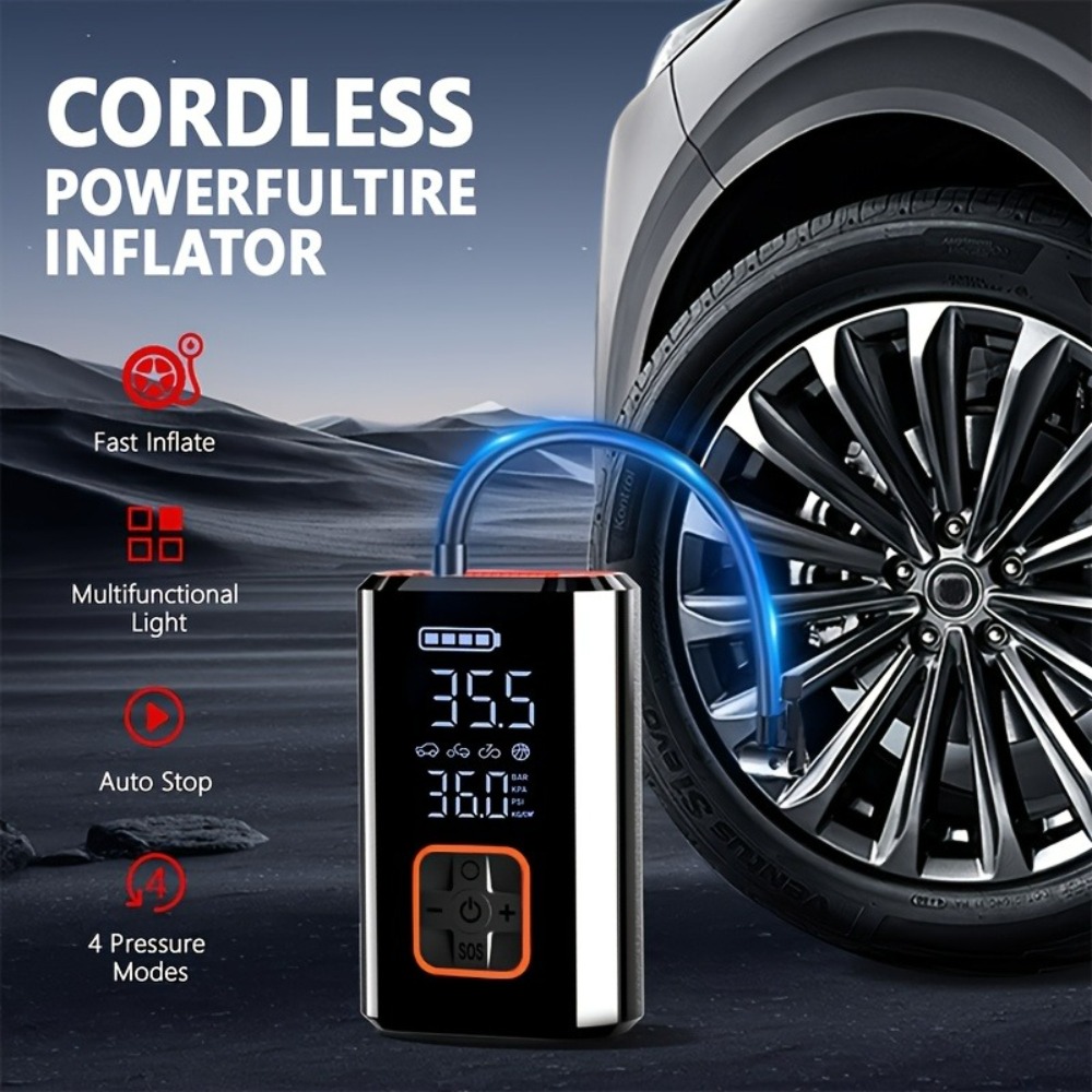 Portable Air Compressor Cordle - Car Portable Tire Inflator 评论和价格