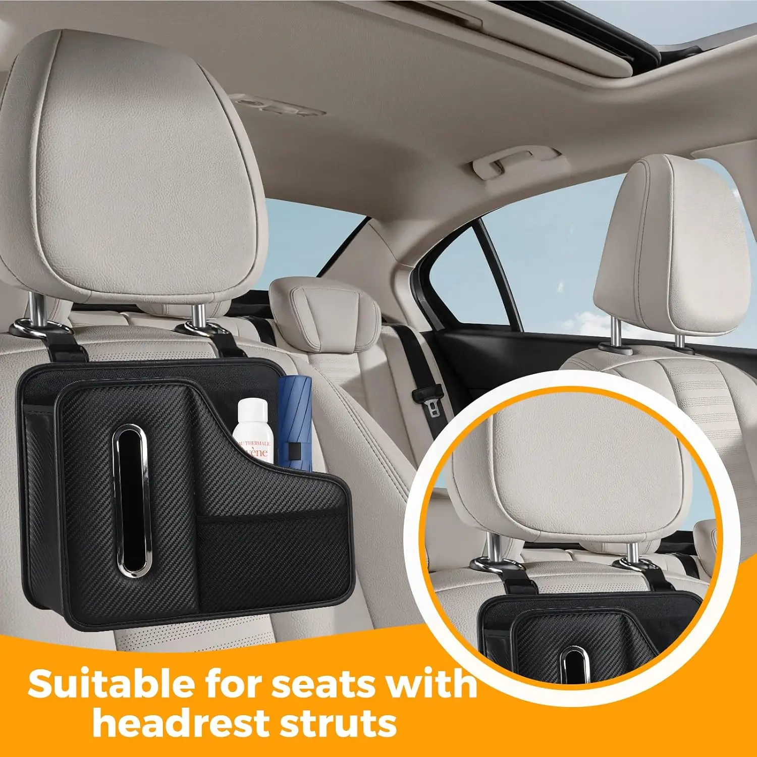 Car Tissue Holder,Back Seat Or - Car Seat Organizer 评论和价格