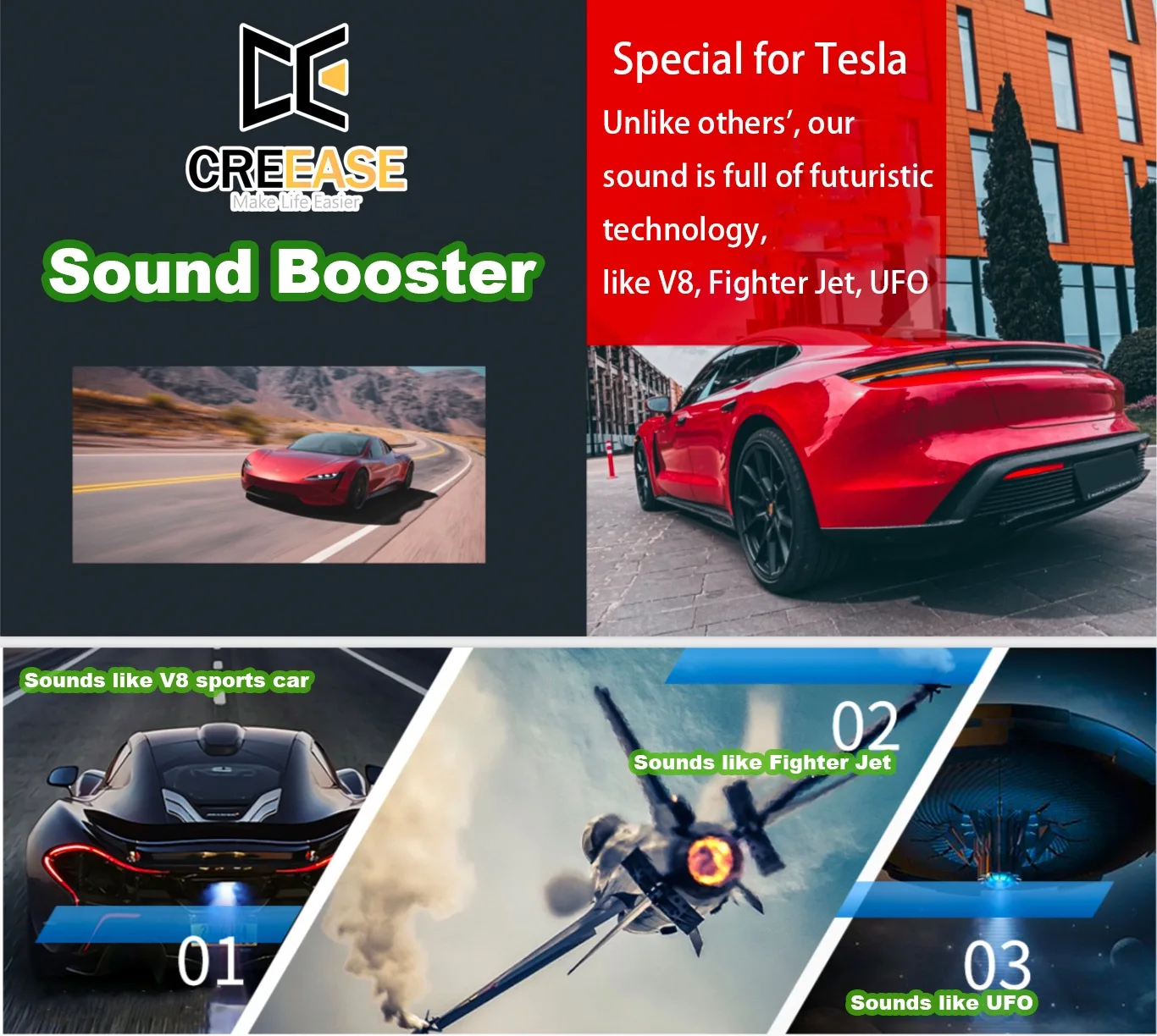 Universal Electric Exhaust Boo - Car Accessories Sound System 评论和价格