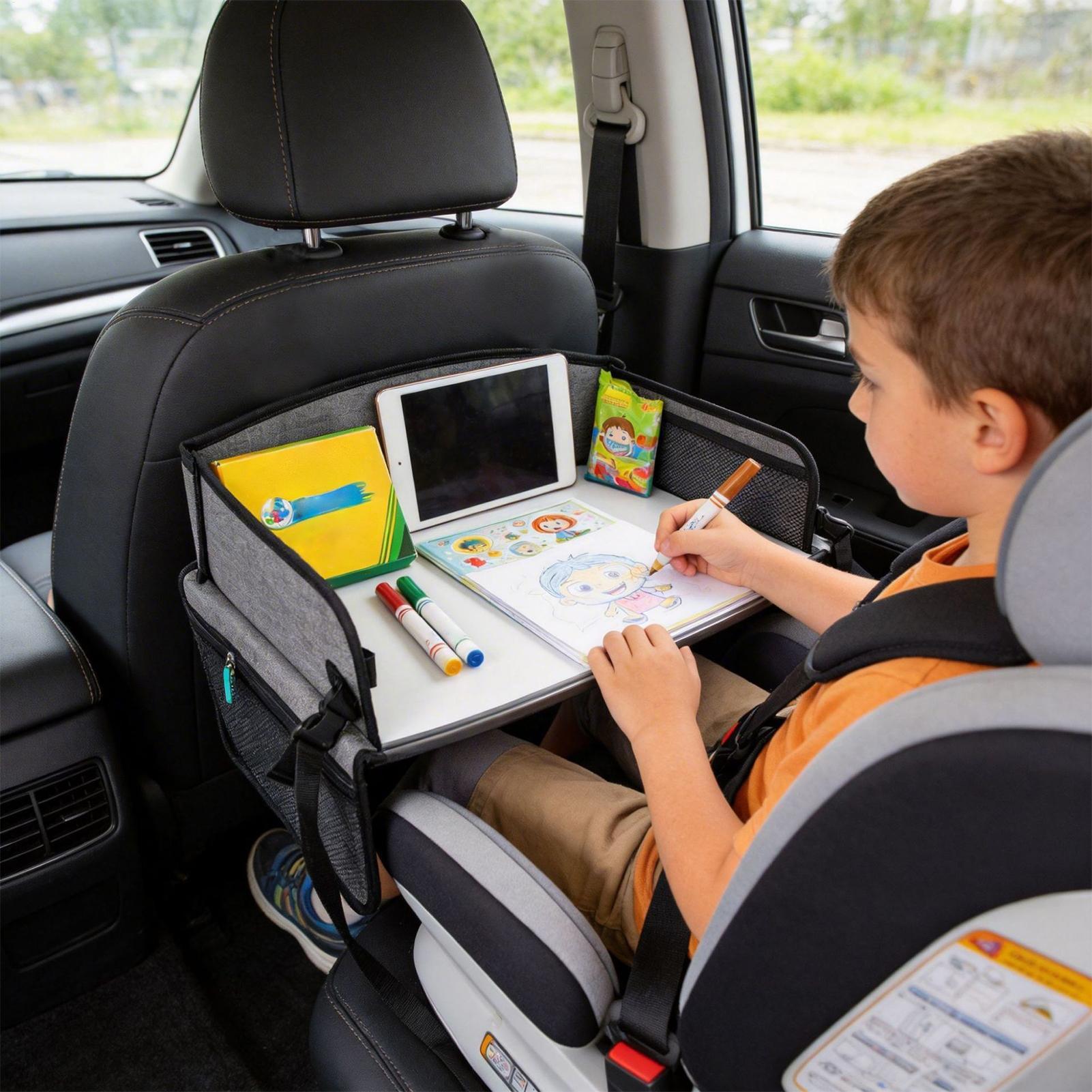 Kids Travel Tray With Pocket F - Car Seat Organizer 评论和价格