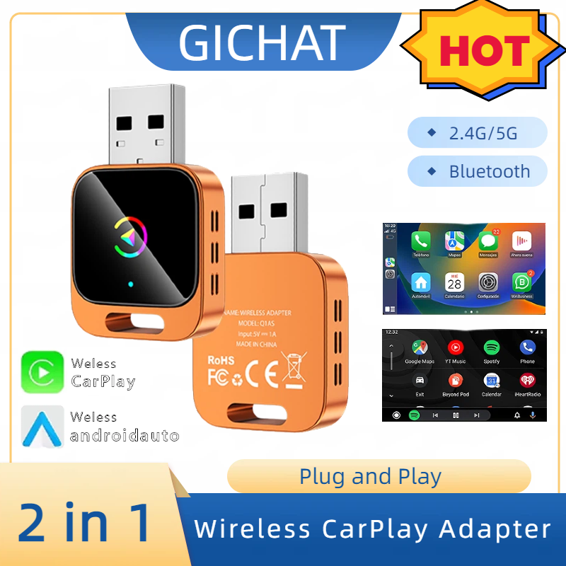 2in1 Wireless CarPlay Dongle S - Car Accessories Usa 评论和价格