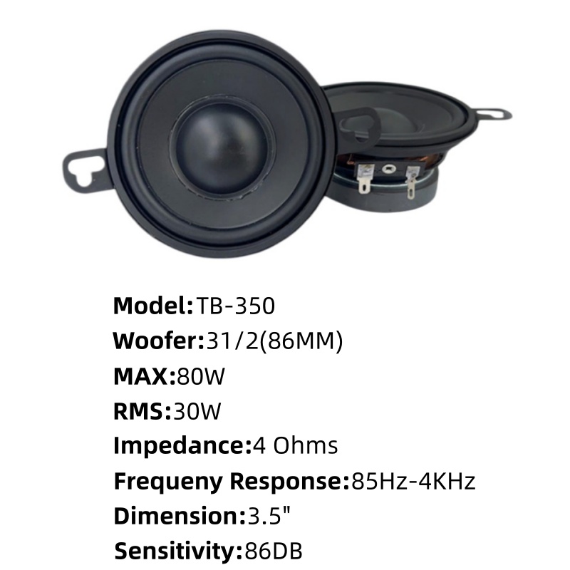 Car Speakers 1 Pair 3.5 Inch C - Car Accessories Sound System 评论和价格