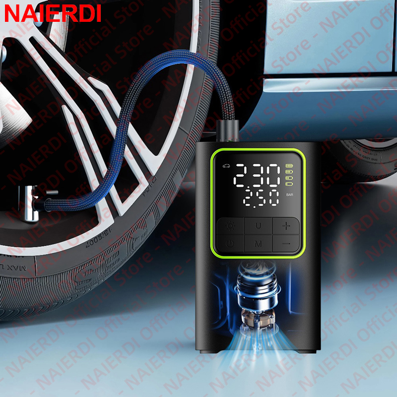 NAIERDI Portable Digital Tire  - Car Portable Tire Inflator 评论和价格