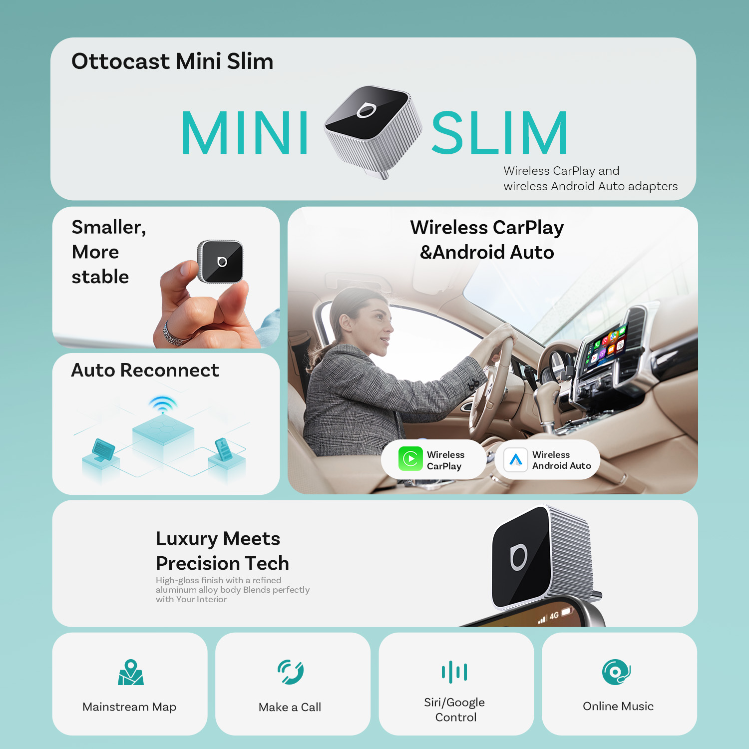 Ottocast Mini Slim Wireless Ca - Car Accessories Usa 评论和价格
