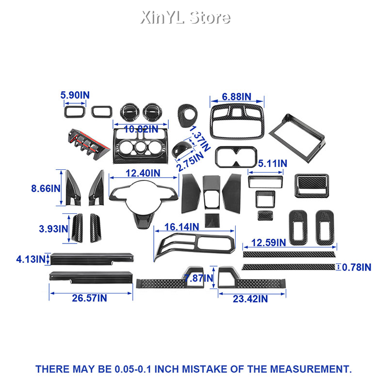 Car 38pcs Center Console Contr - Car Accessories Kit 评论和价格